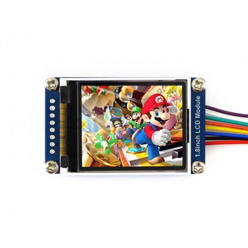 LCD TFT, color display 1.8" 128x160px SPI, Waveshare 13892 – 4