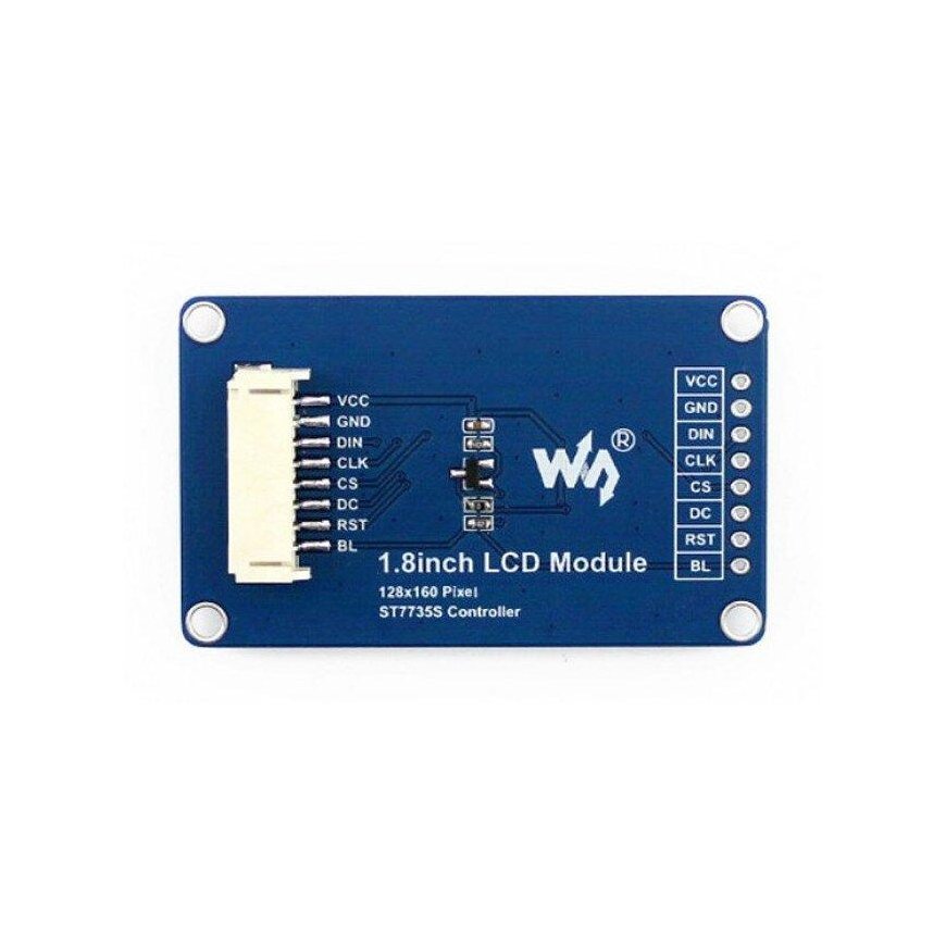 LCD TFT, color display 1.8" 128x160px SPI, Waveshare 13892 – 5