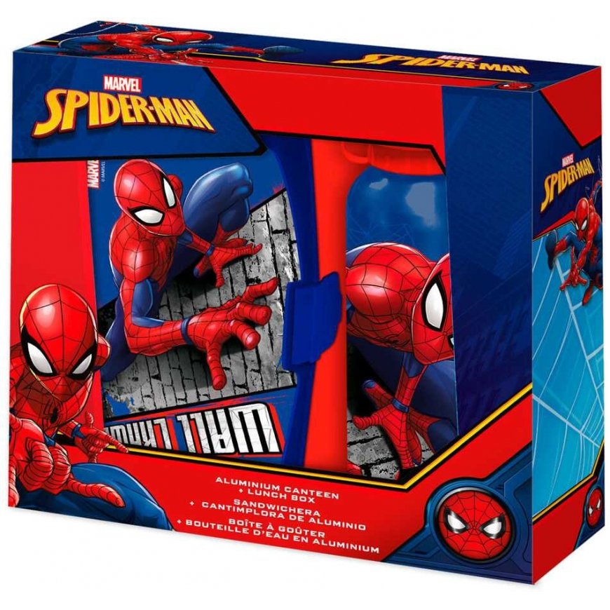 Kids Licensing Marvel Spiderman canteen + lunchbox set 500ml – 2