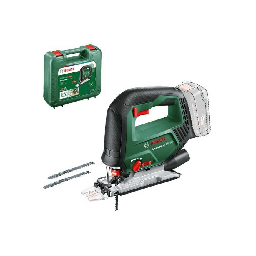 Akumuliatorinis siaurapjūklis Bosch Advanced Saw 18V-140 18 V (be akumuliatoriaus ir pakrovėjo) + lagaminas
