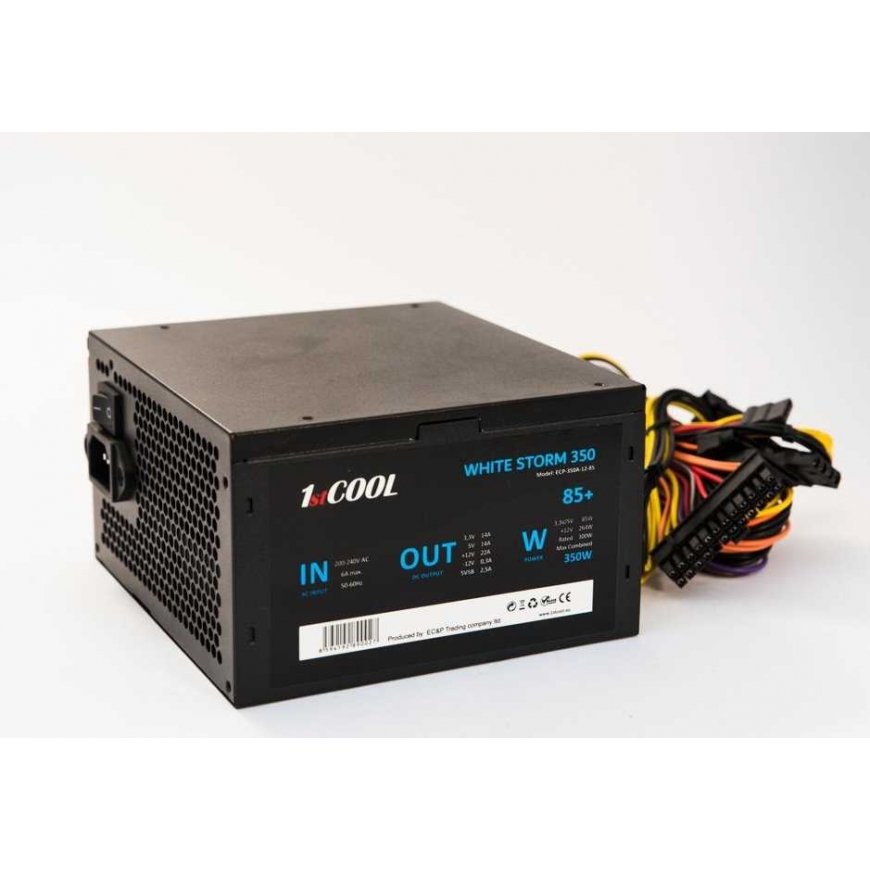 1St Cool 1stCOOL šaltinis ATX 350W Baltas STORM 350, APFC, 85+ – 2