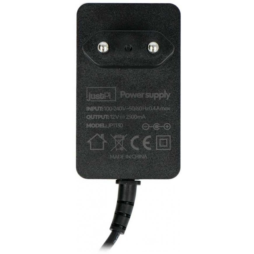 JustPi 12V/2.5A virtalähde Arduinolle - DC 5.5/2.1mm pistoke – 3