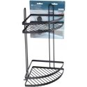 Bathroom Solutions Bathroom shower shelf, two-tier, with suction cups, black, 25 x 18 x 37 cm Bathroom Solutions Bathroom shower shelf, two-tier, with suction cups, black, 25 x 18 x 37 cm
