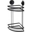 Bathroom Solutions Bathroom shower shelf, two-tier, with suction cups, black, 25 x 18 x 37 cm Bathroom Solutions Bathroom shower shelf, two-tier, with suction cups, black, 25 x 18 x 37 cm