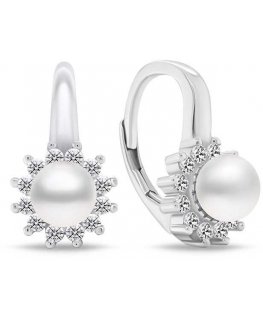 Brilio Silver Elegantit hopeiset korvakorut zirkoneilla EA788W