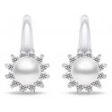 Brilio Silver Elegant silver earrings with zircons EA788W