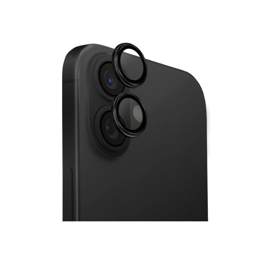 Uniq Optix aliuminio fotoaparato objektyvo apsauga iPhone 16 / 16 Plus su aplikatoriumi - juodas – 2