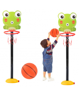Lean Toys Reguliuojamas krepšinio rinkinys vaikams su varle, 110 cm