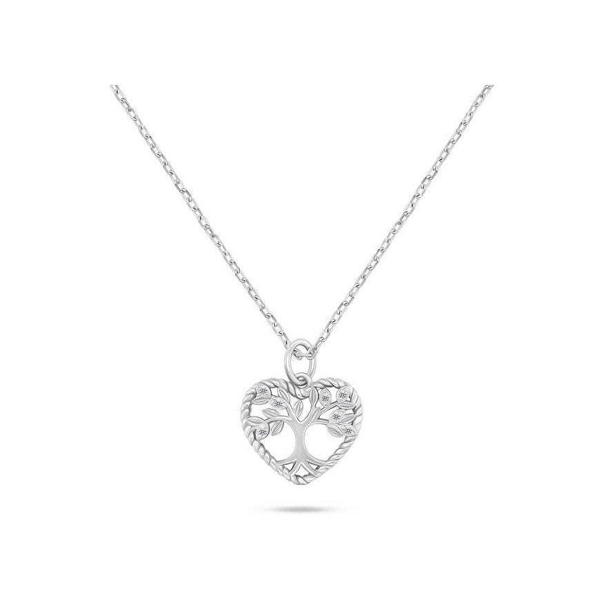 Brilio Silver Matching Silver Tree of Life Necklace NCL152W