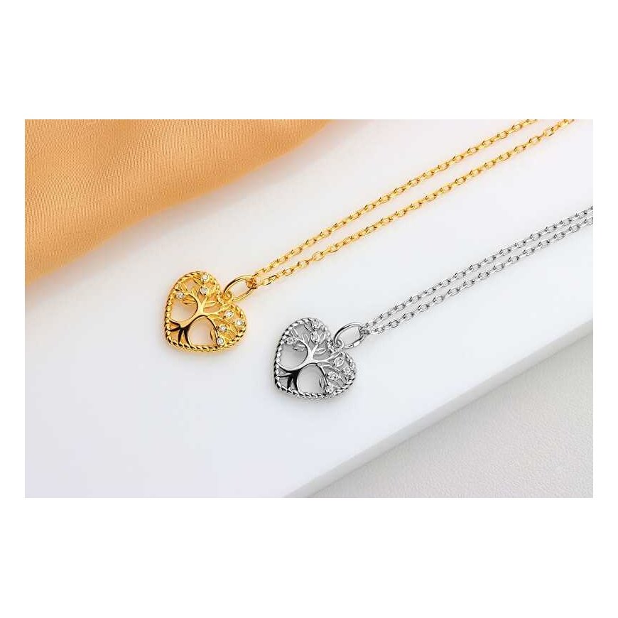 Brilio Silver Matching Silver Tree of Life Necklace NCL152W – 4