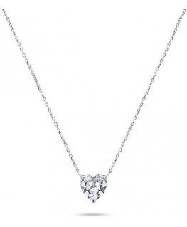 Brilio Silver Brilio Silver Sparkling Silver Heart Necklace NCL53W
