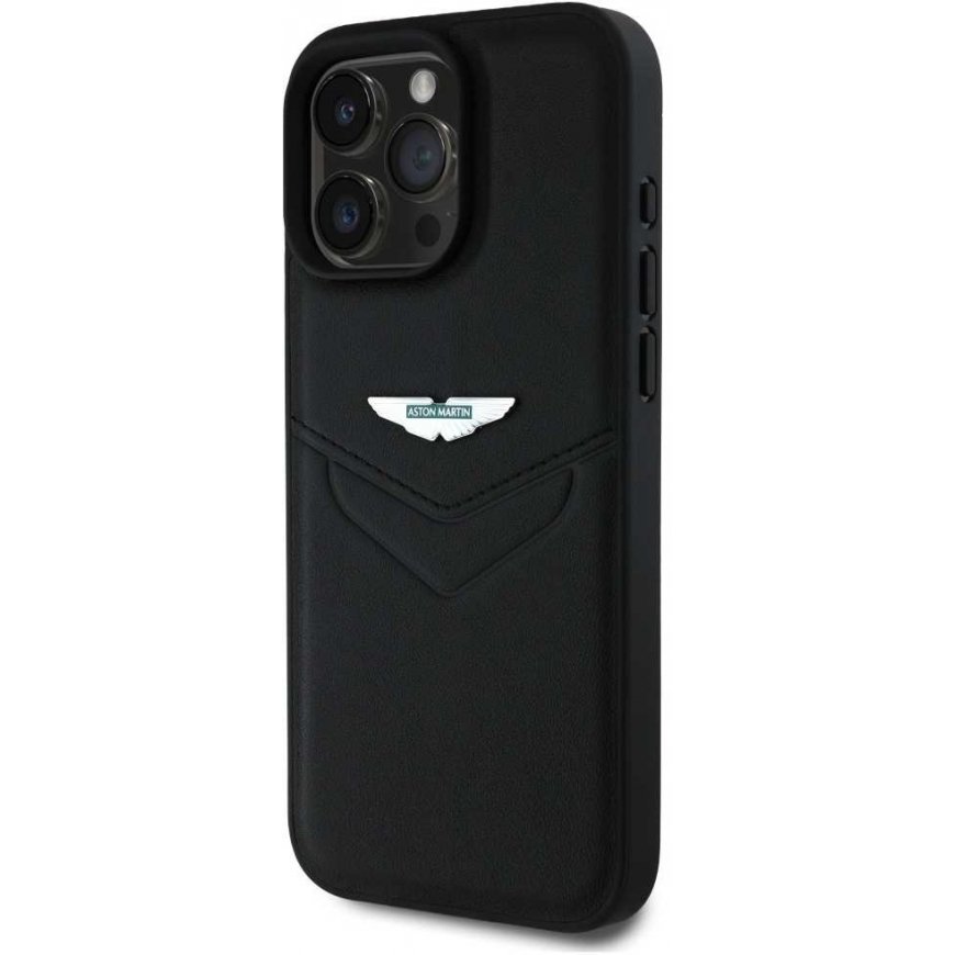 Case Aston Martin HC Leather Victory Design Apple iPhone 16 Pro Max black – 2