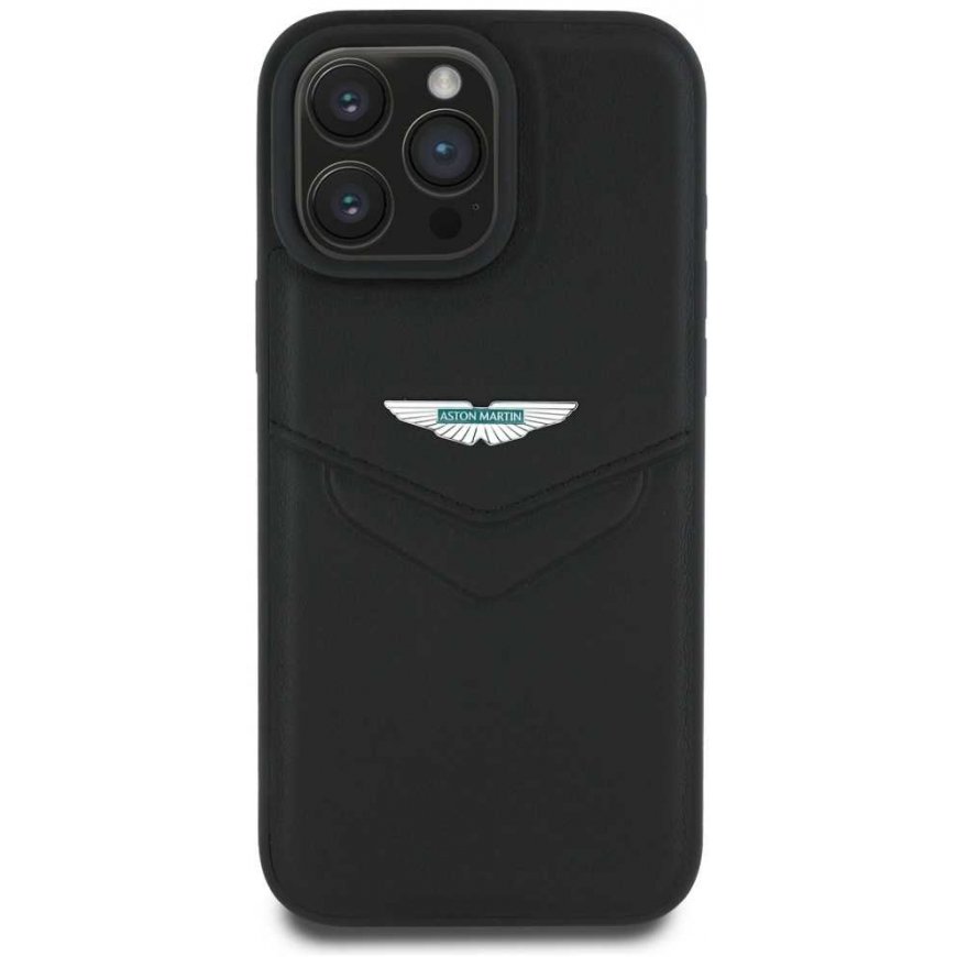 Case Aston Martin HC Leather Victory Design Apple iPhone 16 Pro Max black – 3