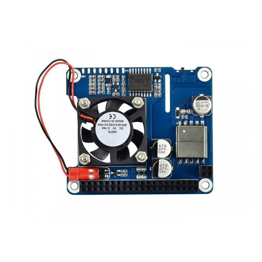 Power over Ethernet HAT (B), 802.3af PoE and network adapter for Raspberry Pi 3B+/4B, Waveshare 18014 – 4