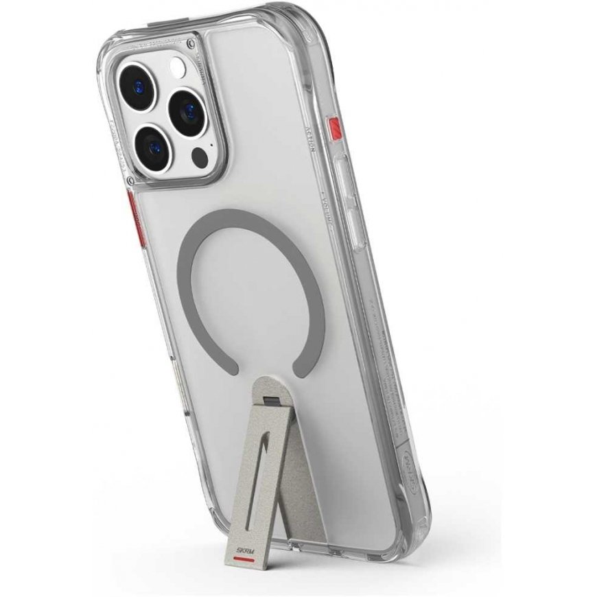 Skinarma Helix titanium magnetic charging stand case for Apple iPhone 16 Pro. – 3