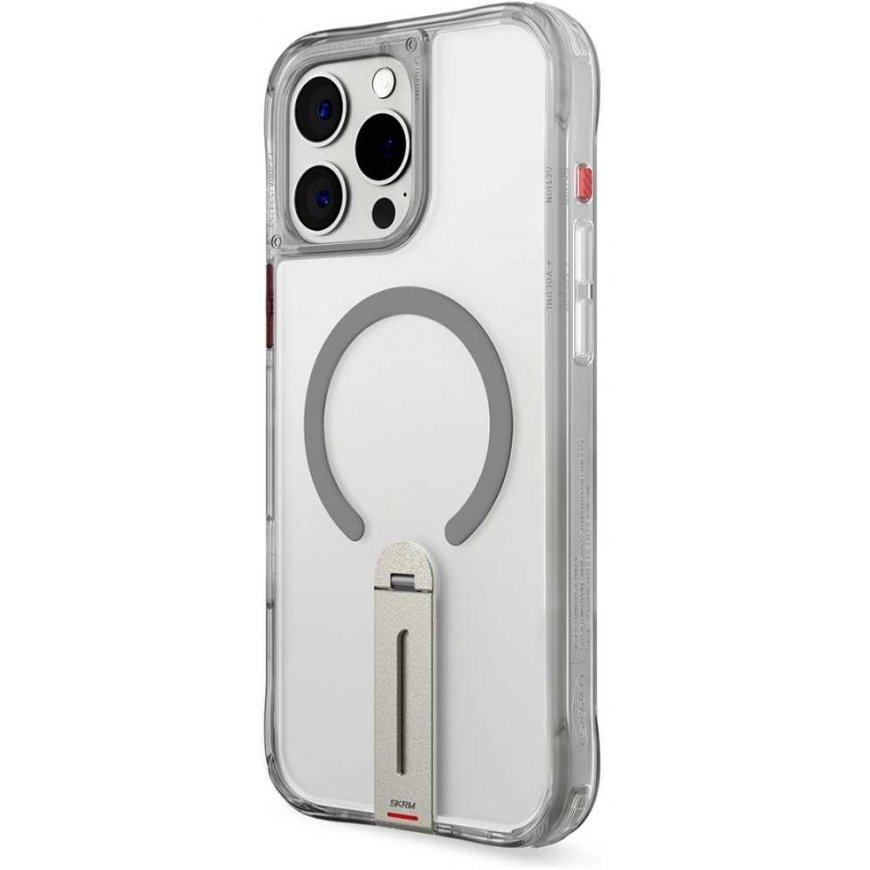 Skinarma Helix titanium magnetic charging stand case for Apple iPhone 16 Pro. – 4