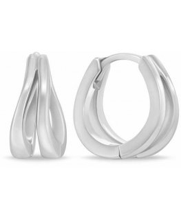 Brilio Silver Charming silver hoop earrings EA1095W