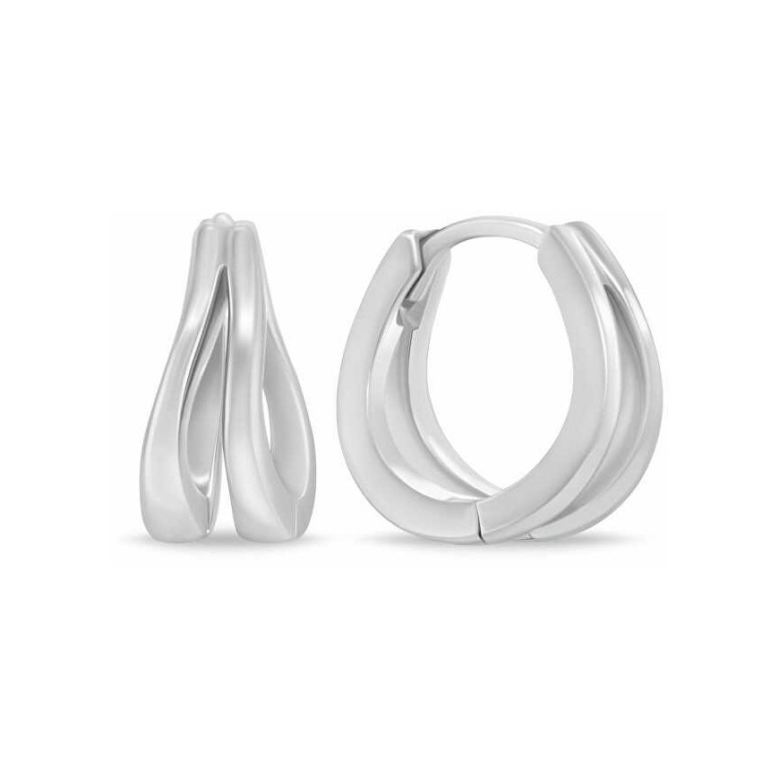 Brilio Silver Charming hopeiset korvarenkaat EA1095W