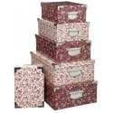 5five Simply Smart Set of boxes of various sizes, pink, cardboard, 4 pcs. 5five Simply Smart Set of boxes of various sizes, pink, cardboard, 4 pcs.