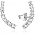 Beneto Modern Longitudinal Earrings with Clear Zircons AGUP2344L Beneto Modern Longitudinal Earrings with Clear Zircons AGUP2344L