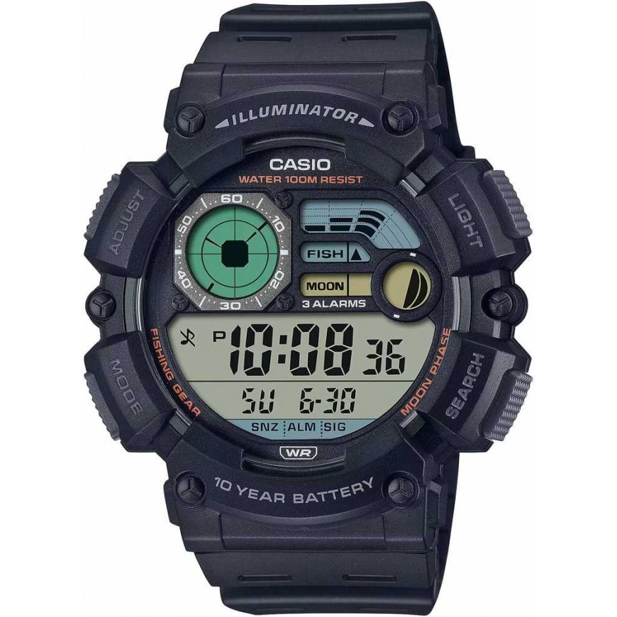 Laikrodis vyrams CASIO Digital Moonphase WS-1500H-1A + BOX