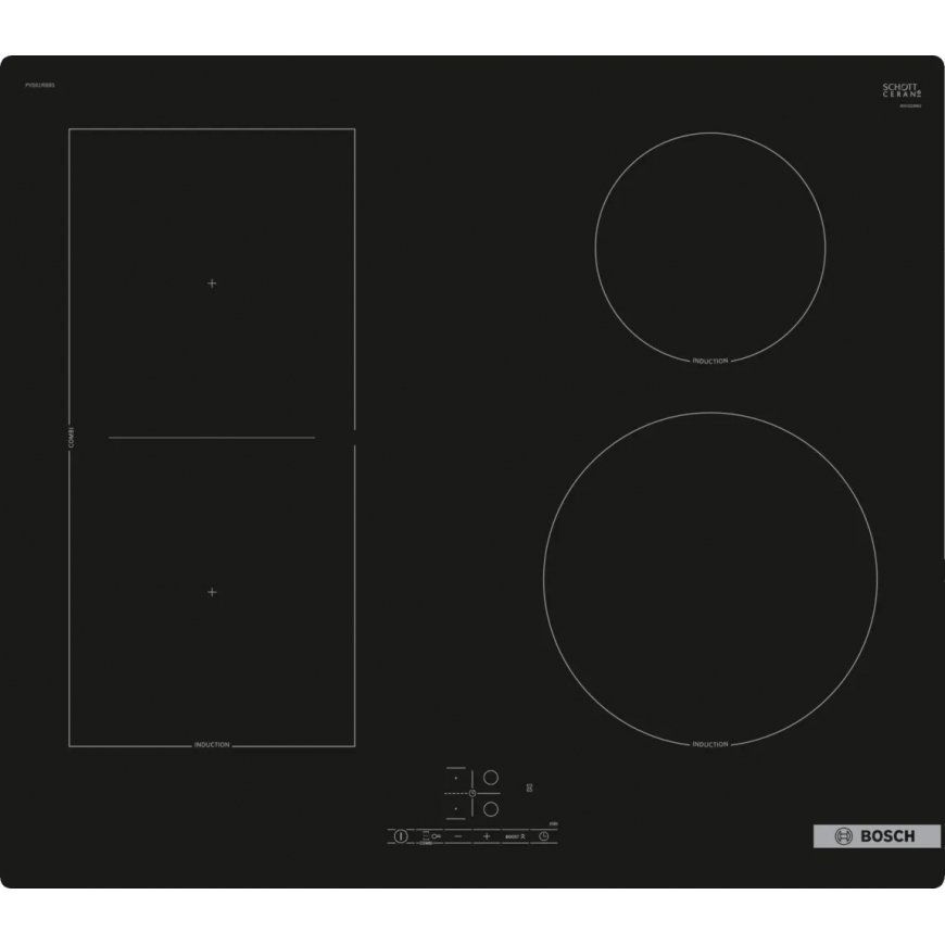 Bosch Serie 4 PVS61RBB5E pliidiraud Must Sisseehitatud 60 cm Tsooniga induktsioonplaat 4 tsoon(id)