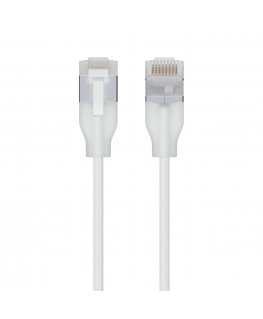 Ubiquiti UACC-Cable-Patch-EL-C6A-8M-W networking cable Translucent, White Cat6a