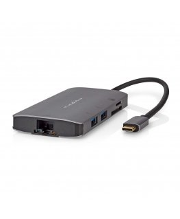 Nedis CCBW64240AT02 dokstacija USB 3.2 Gen 1 (3.1 Gen 1) Type-C Antracīts