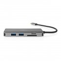 Nedis CCBW64240AT02 dokstacija USB 3.2 Gen 1 (3.1 Gen 1) Type-C Antracīts Nedis CCBW64240AT02 dokstacija USB 3.2 Gen 1 (3.1 Gen 1) Type-C Antracīts