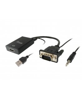 Equip VGA to HDMI Adapter with Audio