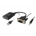 Equip 119038 videokaapeli-adapteri 0,2 m VGA (D-Sub) + 3.5mm DVI-D + USB musta Equip 119038 videokaapeli-adapteri 0,2 m VGA (D-Sub) + 3.5mm DVI-D + USB musta