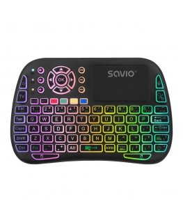Savio SAVMKW-04 mobiliojo įrenginio klaviatūra QWERTY Anglų (JAV) C tipo USB Juoda