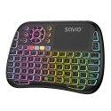 Savio SAVMKW-04 mobilo ierīču klaviatūra QWERTY Amerikāņu angļu valoda USB Veids-C Melns Savio SAVMKW-04 mobilo ierīču klaviatūra QWERTY Amerikāņu angļu valoda USB Veids-C Melns