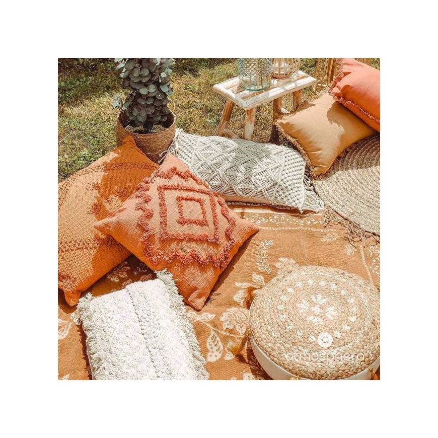 Atmosphera Decorative cushion with tassels MACRAME, 30 x 50 cm, beige – 2