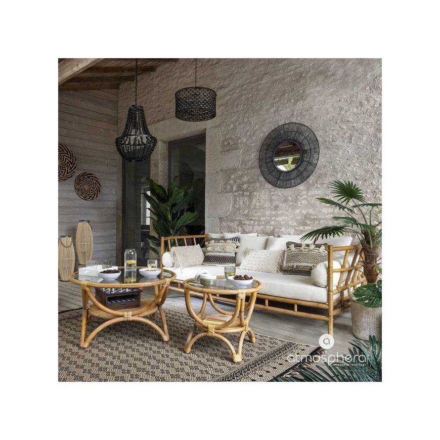 Atmosphera Decorative cushion with tassels MACRAME, 30 x 50 cm, beige – 3