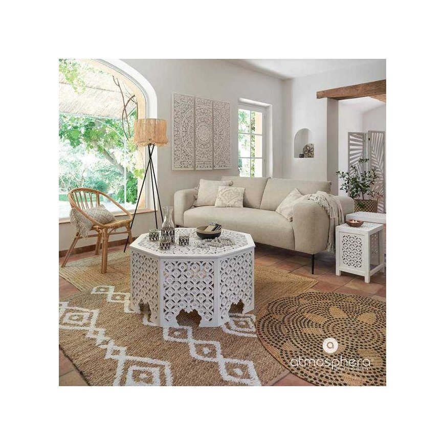 Atmosphera Decorative cushion with tassels MACRAME, 30 x 50 cm, beige – 4