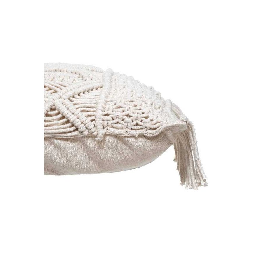 Atmosphera Decorative cushion with tassels MACRAME, 30 x 50 cm, beige – 5