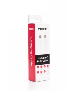 SEEK TOTI Type-C to Type-C, 1m Silicone Cable 3A, White