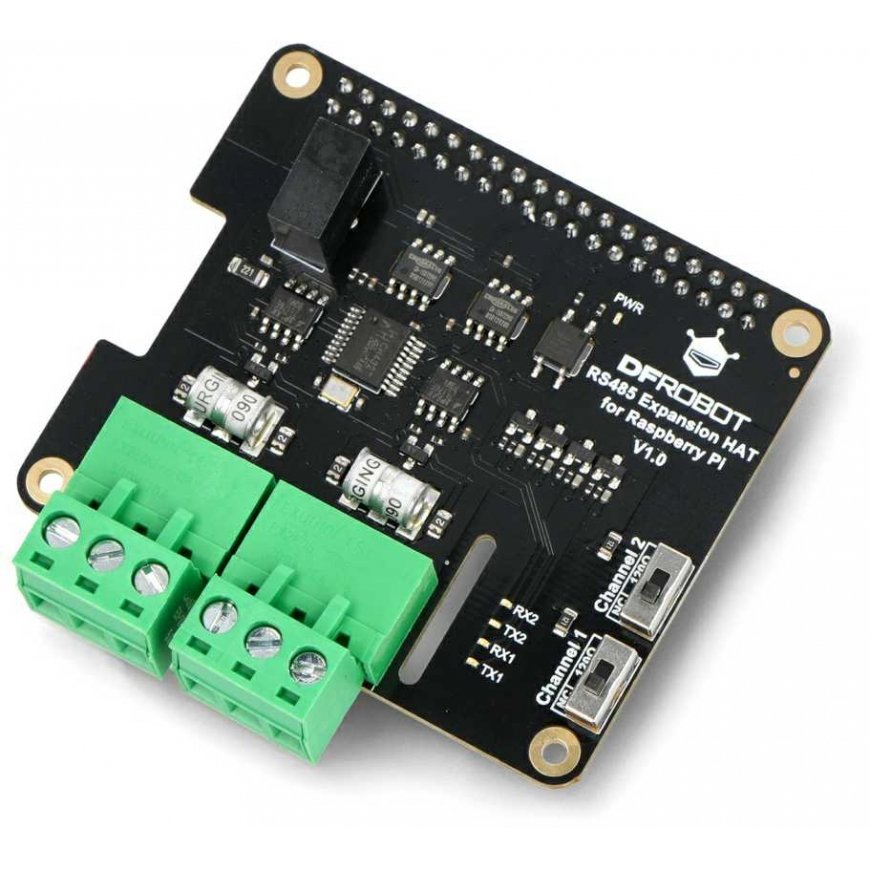 Dual-channel RS485 expansion board - for Raspberry Pi 4B - DFRobot DFR0824