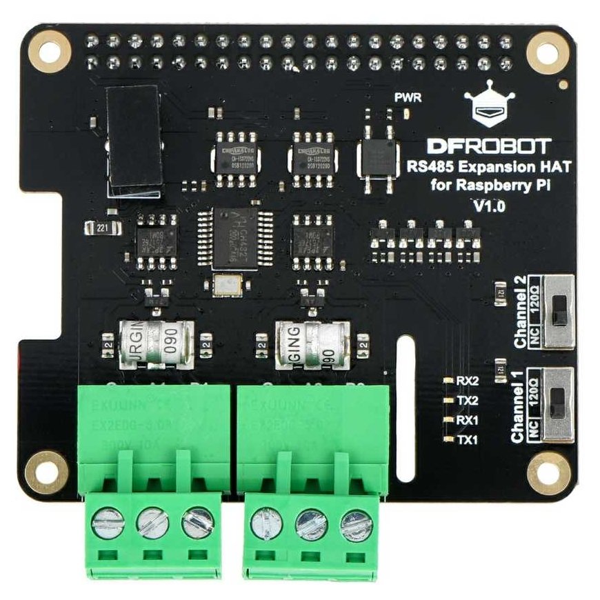 Dual-channel RS485 expansion board - for Raspberry Pi 4B - DFRobot DFR0824 – 2