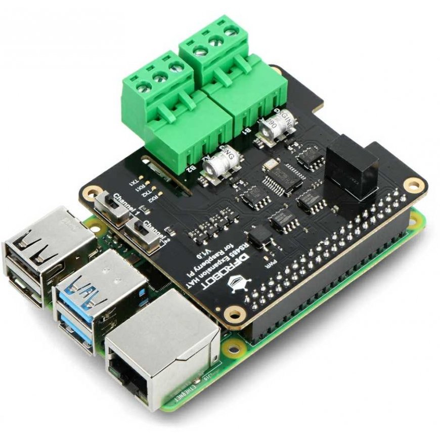 Dual-channel RS485 expansion board - for Raspberry Pi 4B - DFRobot DFR0824 – 5