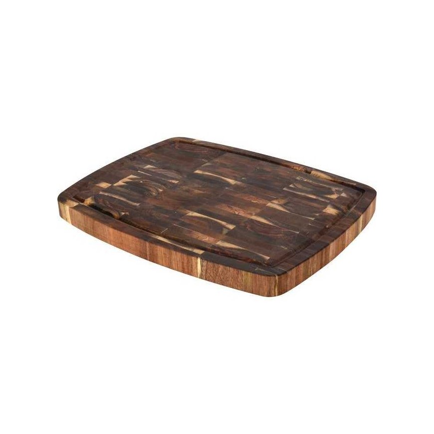 Excellent Houseware Acacia kitchen cutting and serving board, antibacterial, 46x36 cm