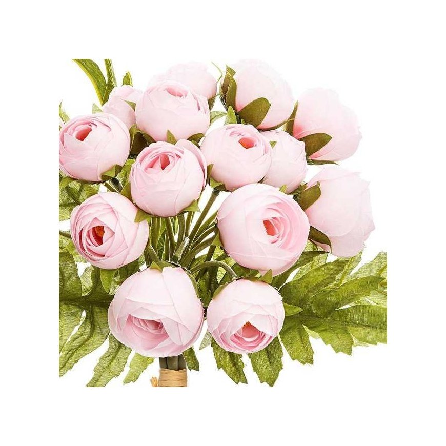 Atmosphera Pink Artificial Flower Bouquet, 18 Pink Peonies, 30 cm – 2