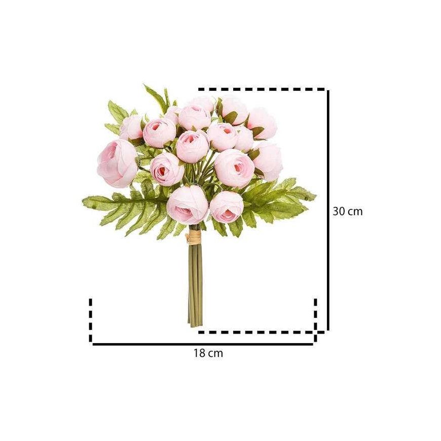 Atmosphera Pink Artificial Flower Bouquet, 18 Pink Peonies, 30 cm – 3