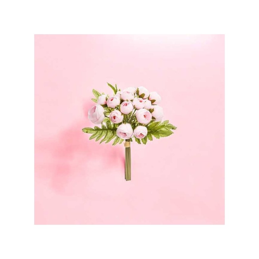 Atmosphera Pink Artificial Flower Bouquet, 18 Pink Peonies, 30 cm – 4