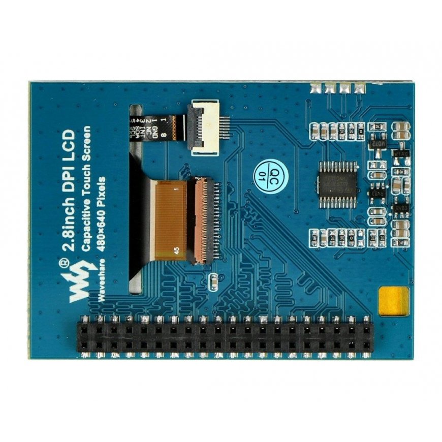 IPS LCD capacitive touchscreen 2.8" 480x640px DPI GPIO, for Raspberry Pi, Waveshare 18628 – 5