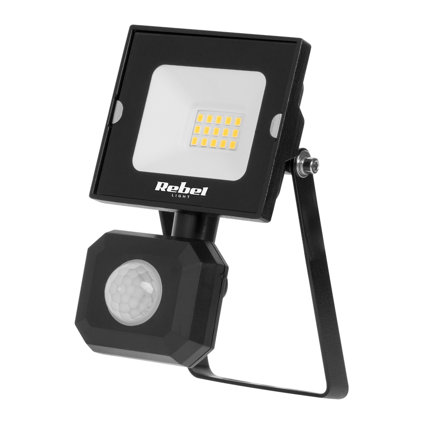 LED spotlight 10W Rebel with twilight and motion sensor, 6500K, 230V