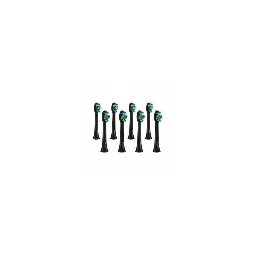 TrueLife SonicBrush Toothbrush Compact Heads, Black Standard 8-Pack