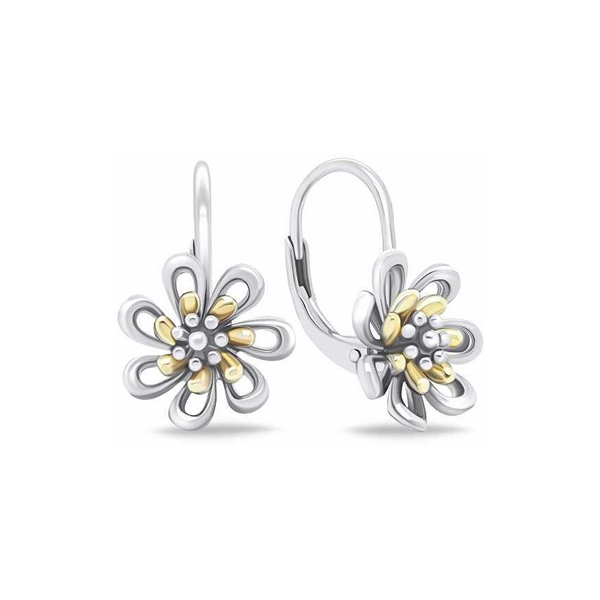 Brilio Silver Brilio Silver Silver two-tone earrings Flowers EA682WY