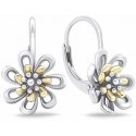 Brilio Silver Brilio Silver Silver two-tone earrings Flowers EA682WY